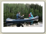 Först gled naturligtvis expeditionsledaren Mikael med Marianne.