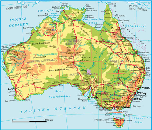 Karta Australien Stora Barriärrevet | hypocriteunicorn